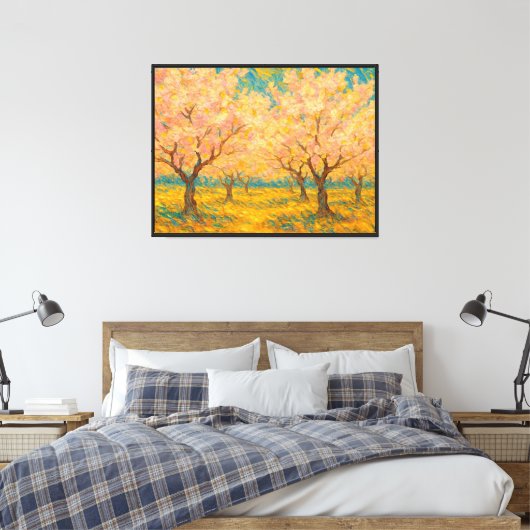 Spring Whispers in Bloom Canvas Afdruk (Insitu (Slaapkamer))
