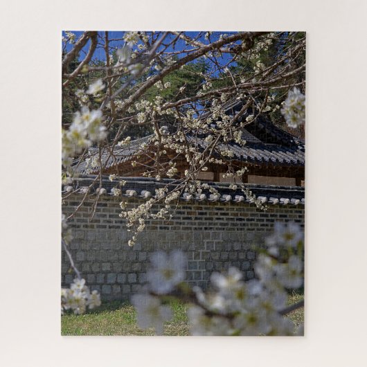 Spring Whispers Over Hanok Legpuzzel (Verticaal)