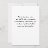 Spring White Bell Flora Flat Save The Date Kaart (Achterkant)