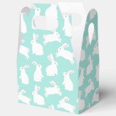 Spring White Bunnies Patroon Bedankdoosjes (Open)