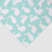 Spring White Bunnies Patroon Tissuepapier (Detail)