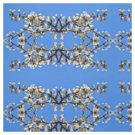 Spring white cherry Blossom Stof (Swatch)