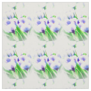 Spring White Crocus Stof