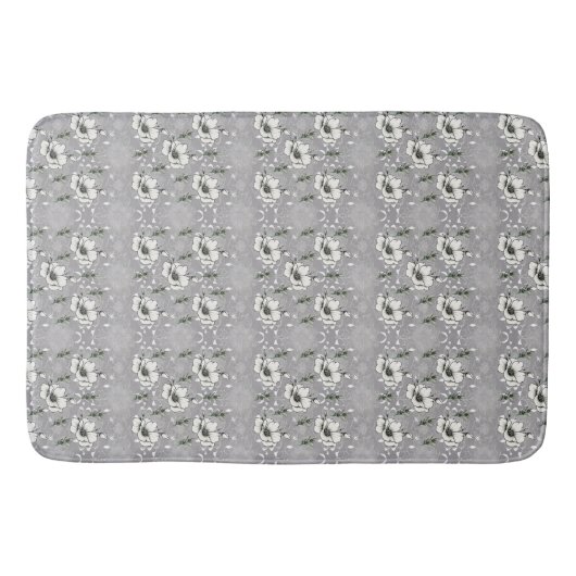 Spring White Rose Bath Mat (Voorkant)