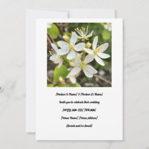 Spring White Serviceberry Flowers Wedding Kaart