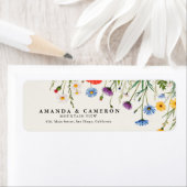 Spring Wild Flower Meadow Trouwadres Etiket (Insitu)