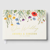 Spring Wild Flower Meadow Wedding Gastenboek (Voorkant)