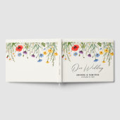 Spring Wild Flower Meadow Wedding Gastenboek (Volledig)
