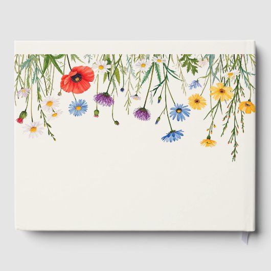 Spring Wild Flower Meadow Wedding Gastenboek (Achterkant)