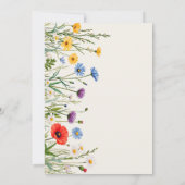 Spring Wild Flower Meadow Wedding Kaart (Achterkant)