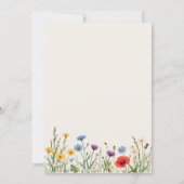 Spring Wild Flower Meadow Wedding Kaart (Achterkant)