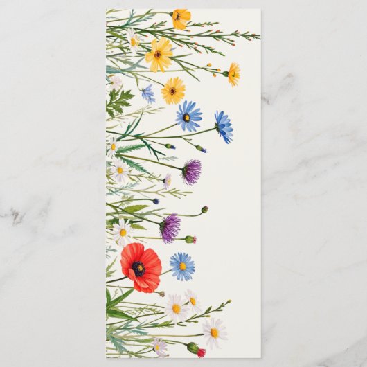 Spring Wild Flower Meadow Wedding Menu (Achterkant)