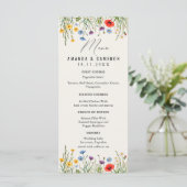 Spring Wild Flower Meadow Wedding Menu (Staand voorkant)
