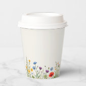 Spring Wild Flower Meadow Wedding Papieren Bekers (Voorkant)