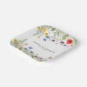 Spring Wild Flower Meadow Wedding Papieren Bordje (Gebogen)