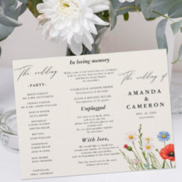 Spring Wild Flower Meadow Wedding Programma