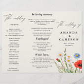 Spring Wild Flower Meadow Wedding Programma (Voorkant)