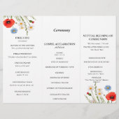 Spring Wild Flower Meadow Wedding Programma (Achterkant)