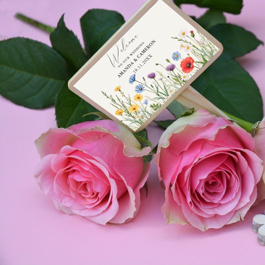Spring Wild Flower Meadow Wedding Rechthoekige Sticker