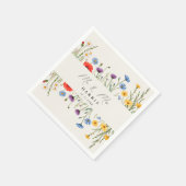 Spring Wild Flower Meadow Wedding Servet (Hoek)