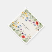 Spring Wild Flower Meadow Wedding Servet (Hoek)