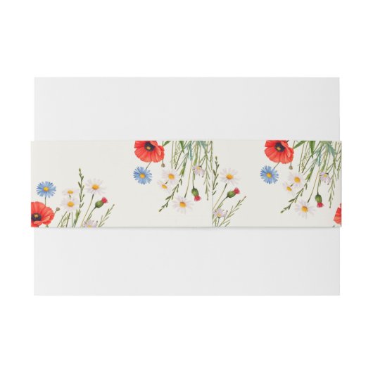 Spring Wild Flower Meadow Wedding Uitnodigingen Wikkel (Achterkant Voorbeeld)