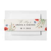 Spring Wild Flower Meadow Wedding Uitnodigingen Wikkel (Voorkant Voorbeeld)