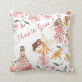 Spring Wild Flower Woodland Fairies Girl Nursery Kussen