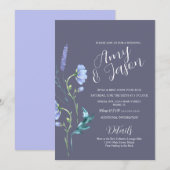 Spring Wild Flower Wreath Muted Paars Wedding Kaart (Voorkant / Achterkant)