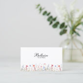 Spring Wild Flowers Make-up Artist Visitekaartje (Staand voorkant)