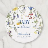 Spring Wildbloemen Baby in Bloom Baby shower Bedankjes Labels (Achterkant)