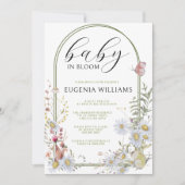 Spring Wildbloemen Baby in Bloom Baby shower Kaart (Voorkant)