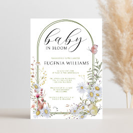 Spring Wildbloemen Baby in Bloom Baby shower Kaart