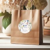 Spring Wildbloemen Baby in Bloom Baby shower Ronde Sticker