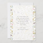 Spring Wildbloemen Boho Foto University Afstudeerd Aankondiging (Achterkant)