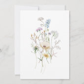 Spring Wildbloemen Elegant Wedding Invitation Kaart (Achterkant)