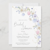 Spring Wildbloemen Paarse roze Vrijgezellenfeest Kaart (Voorkant)