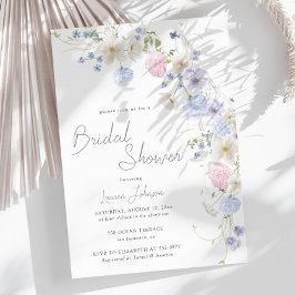 Spring Wildbloemen Paarse roze Vrijgezellenfeest Kaart