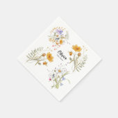 Spring wilde bloem Baby shower servet (Hoek)