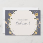 Spring Wilde Paars Bridesmaid-conceptkaart Kaart (Voorkant)
