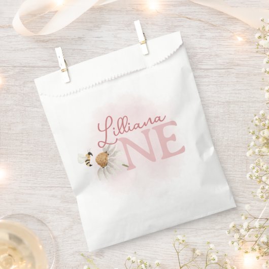 Spring Wildflower 1e verjaardagsfeestje Bedankzakje (Geknipt)