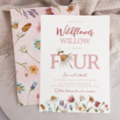 Spring Wildflower 4e verjaardagsfeest Kaart