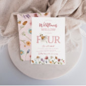 Spring Wildflower 4e verjaardagsfeest Kaart