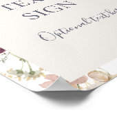 Spring Wildflower | Aangepaste witte kaarten en ca Poster (Hoek)