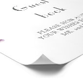 Spring Wildflower Arc Roze Witte Huwelijk Guestboo Poster (Hoek)