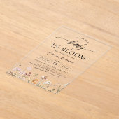 Spring Wildflower Baby in Bloom Baby shower Acryl Uitnodigingen (Laagn)