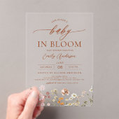 Spring Wildflower Baby in Bloom Baby shower Acryl Uitnodigingen (Insitu (Draagbaar))