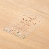 Spring Wildflower Baby in Bloom Baby shower Acryl Uitnodigingen (Laagn)