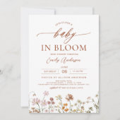 Spring Wildflower Baby in Bloom Baby shower Kaart (Voorkant)