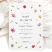 Spring Wildflower Baby in Bloom Baby shower Kaart
